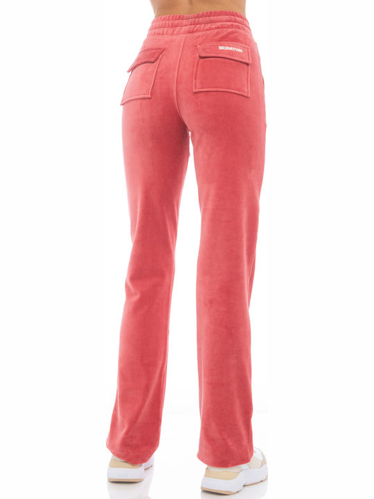 Jogginghose Samt Rot
