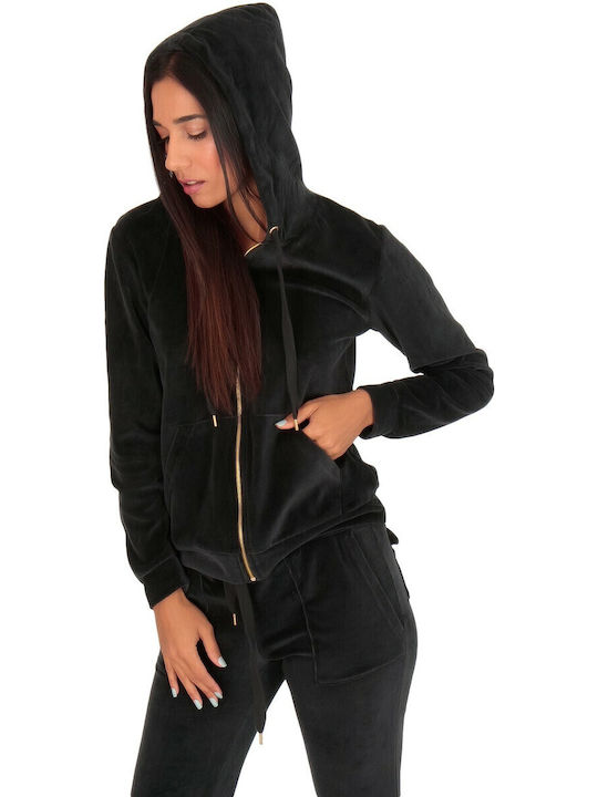 Jogginganzug Samt Charcoal.