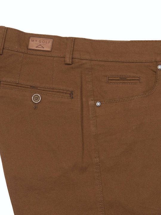 Men's Elastic Trousers Tabac