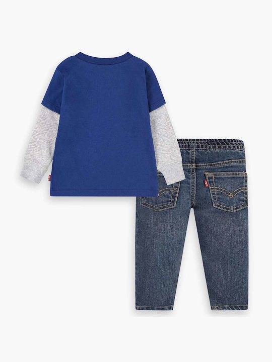 Levi's Set pentru copii cu Pantaloni Magazin online de iarnă 2buc Blue