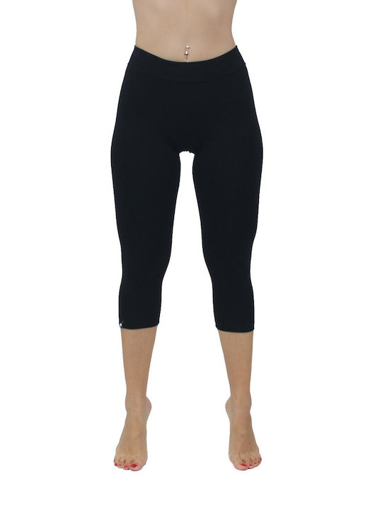 H&S Women's Capri Training Legging Push Up Black