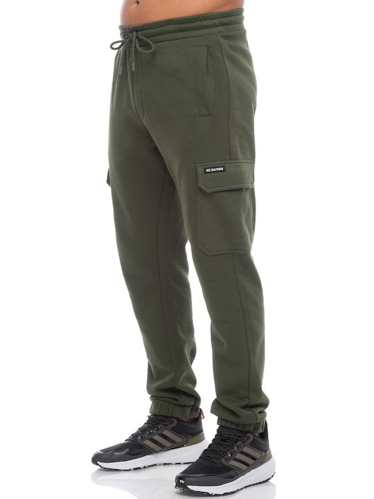 Be:Nation Men's Sweatpants with Rubber Khaki