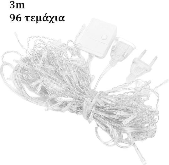 96 Λαμπάκια LED 3μ. RGB τύπου Κουρτίνα