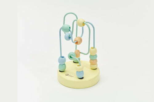 Classic World Maze Mini Labyrinth With Beads made of Wood for 18++ Months (Various Designs/Assortments of Designs) 1pc