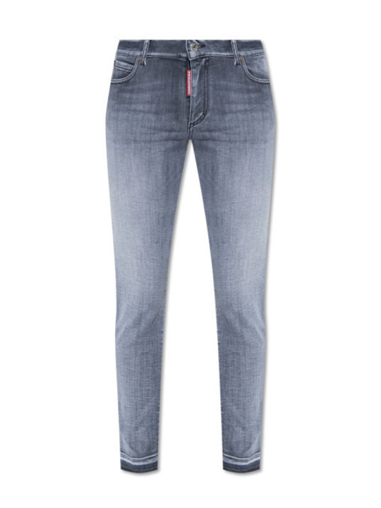 Dsquared2 Medium Waist Γυναικείο Jean Παντελόνι σε Skinny Εφαρμογή Γκρι