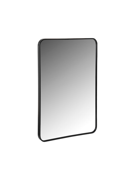 HomeMarkt Wall Mirror with Black Metallic Frame 80x60cm 1pcs