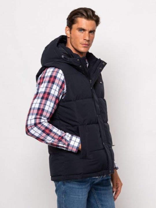 Heavy Tools Men's Winter Sleeveless Puffer Jacket Blue