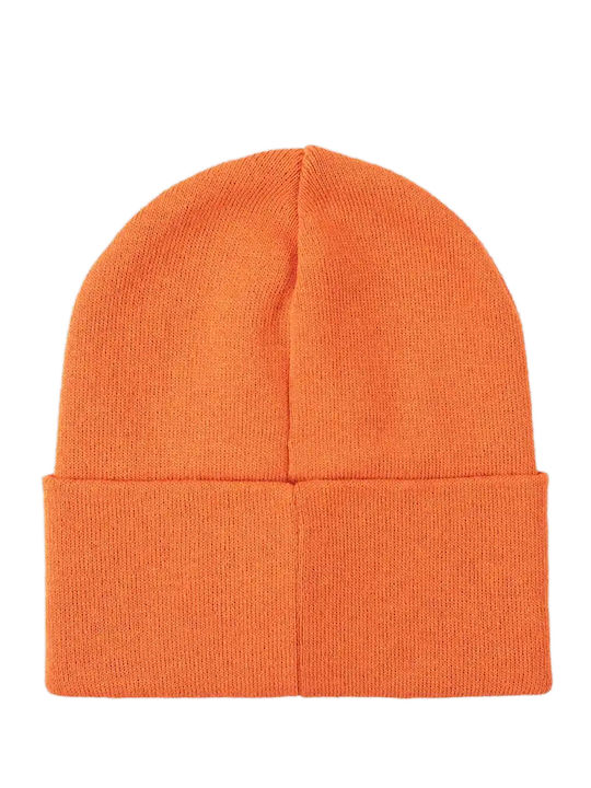 Beanie Γυναικείος Σκούφος Πλεκτός σε Πορτοκαλί χρώμα