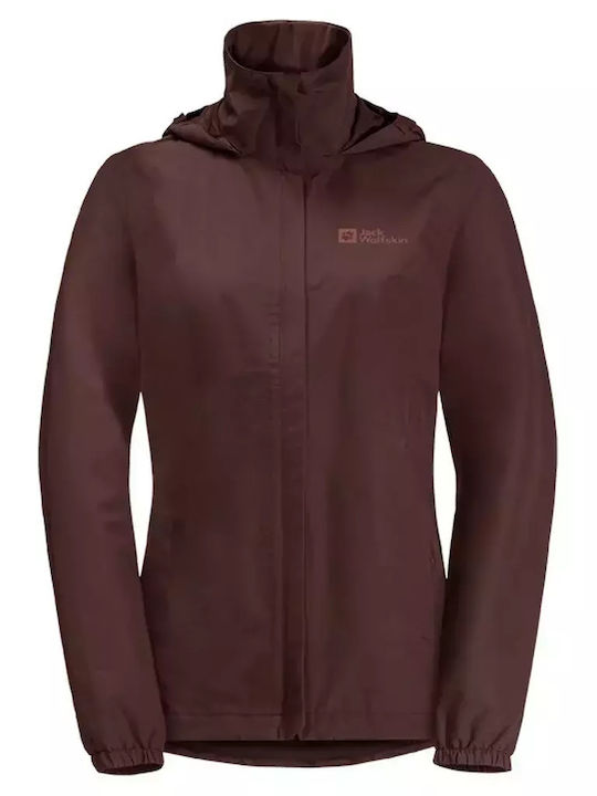 Jack Wolfskin Stormy Point Μπουφάν Puffer Μωβ