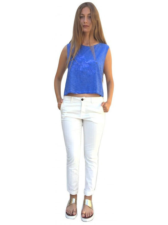 Cloe Damen Stoffhose Weiß