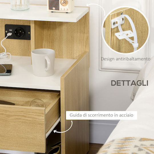 Nachttisch Beige 40x40x60cm