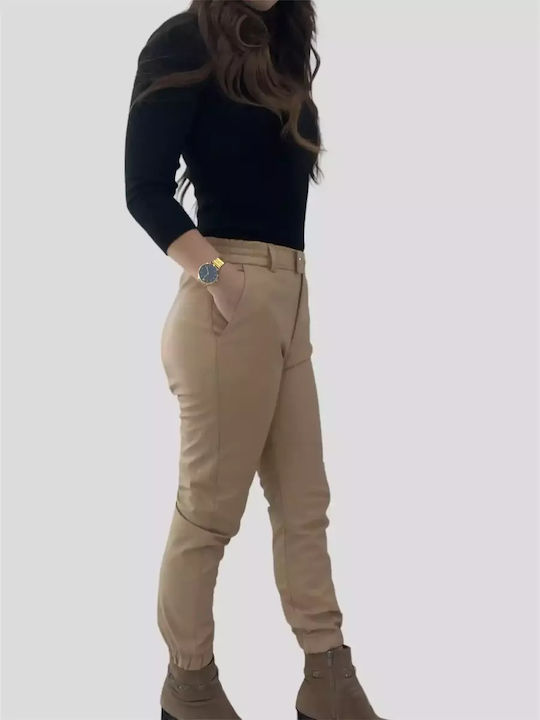 Damen Stoff Hose Beige