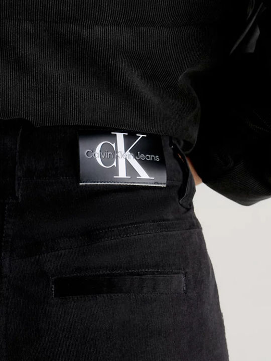 Hoch tailliert Damenjeans Schwarz