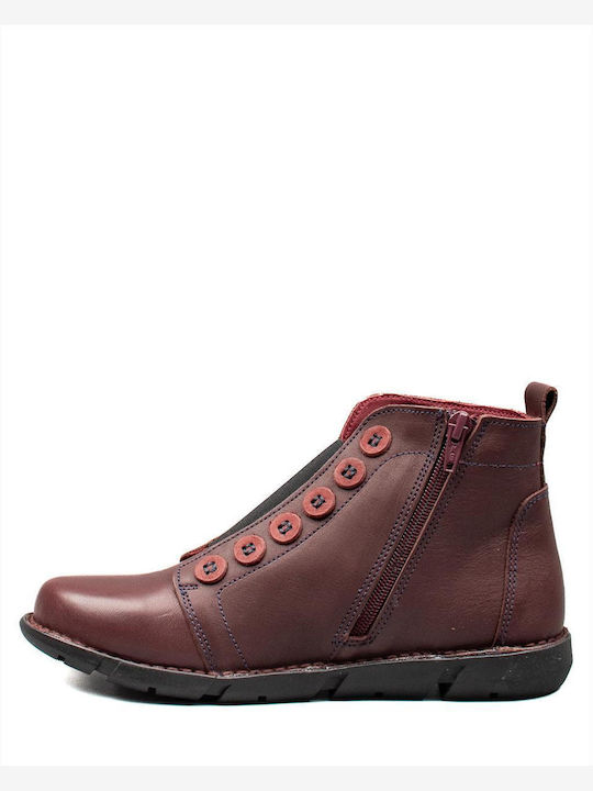 Jumper Women's Ankle Boots Burgundy