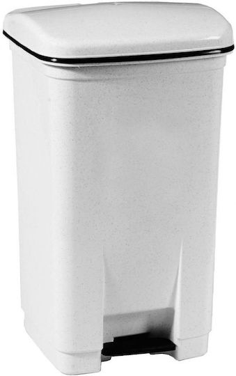 Viomes Plastic Waste Bin with Pedal Black 40lt