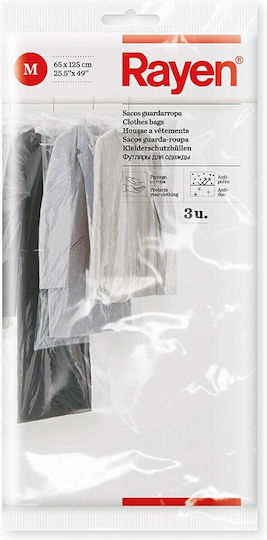 Rayen Πλαστική Σακούλα Αποθήκευσης Ρούχων 65x125cm 3τμχ