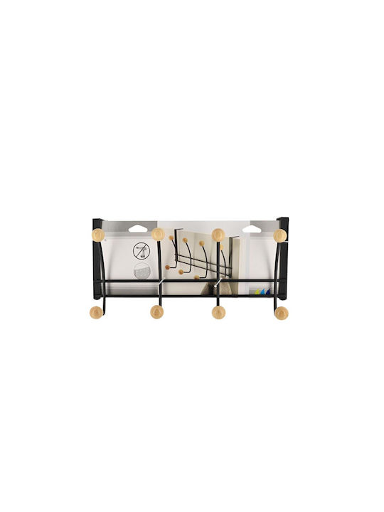 Door Hook 8 Slots Metallic 37.8x12.5x20cm