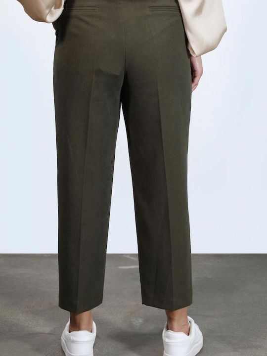 Motel Women's Fabric Trousers Khaki