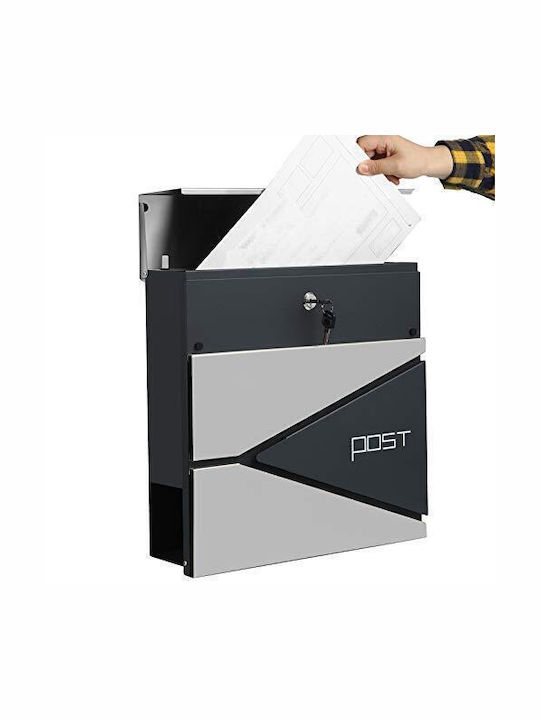 Songmics Outdoor Mailbox Metallic in Gray Color 37x10.5x37cm