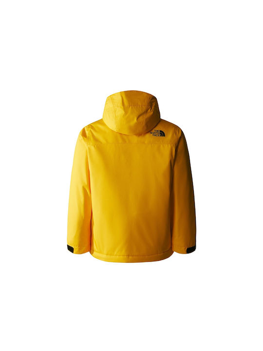 The North Face Waterproof Kids Casual Jacket Windproof with Hood Yellow