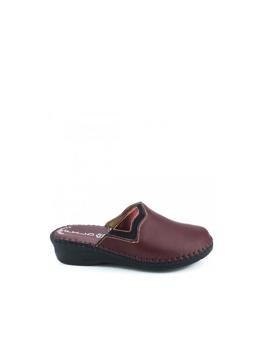 Fild Anatomic Leather Women's Slippers Burgundy