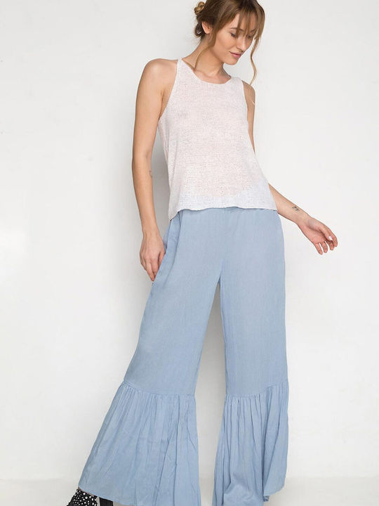 Damen Stoff Hose Blau