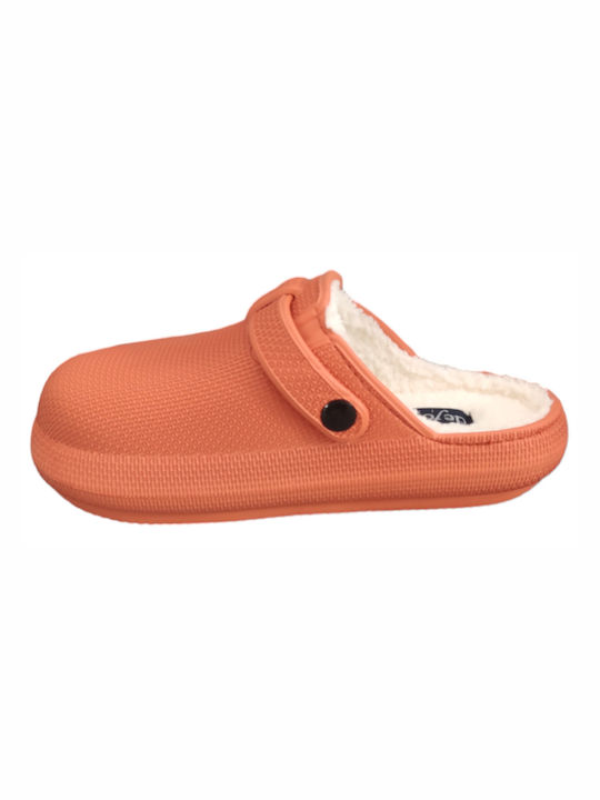 De Fonseca Women's Slippers with Fur Orange