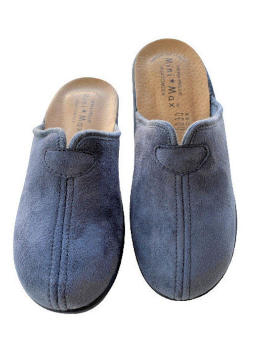 Mini Max Anatomic Leather Women's Slippers Gray