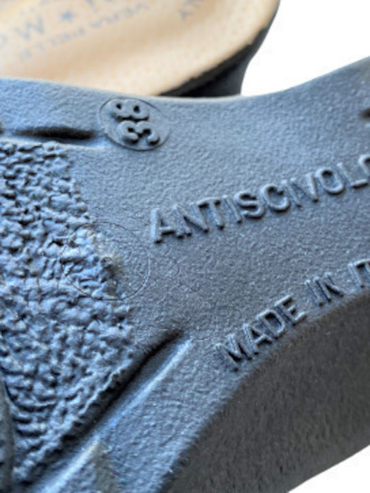 Anatomical Leather Women's Slippers Gray