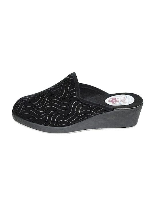 Natalia Winter Women's Slippers in Black color