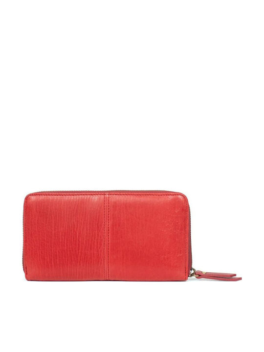 Large Leather Women's Wallet Classic Red