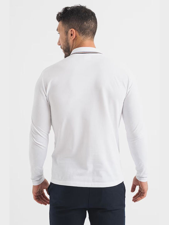 Jack & Jones Ανδρική Μπλούζα Μακρυμάνικη Polo White