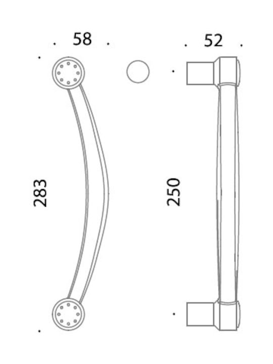 Mâner Ușă din Față Colombo Design Tank Culoare Crom Mat