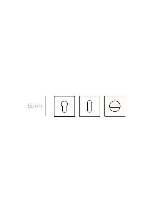 Best Design Πόμολο WC με Ροζέτα 175 Ζεύγος με Επιστόμιο Ροζέτα