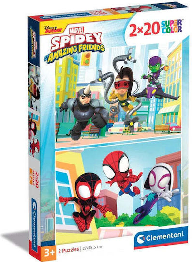 Kids Puzzle Super Color - Spidey and His Amazing Friends for 3++ Years 40pcs Clementoni