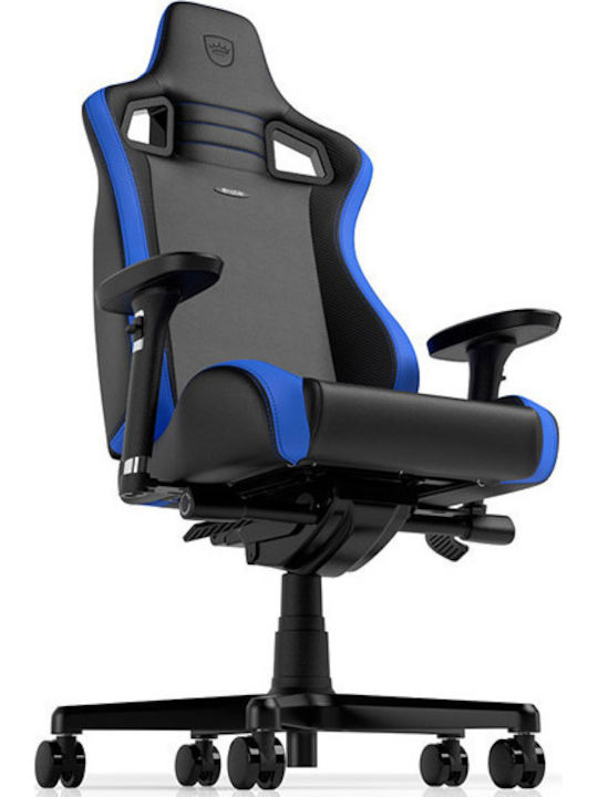 Noblechairs Epic Compact Καρέκλα Gaming Δερματίνης με Ρυθμιζόμενα Μπράτσα Black Carbon Blue