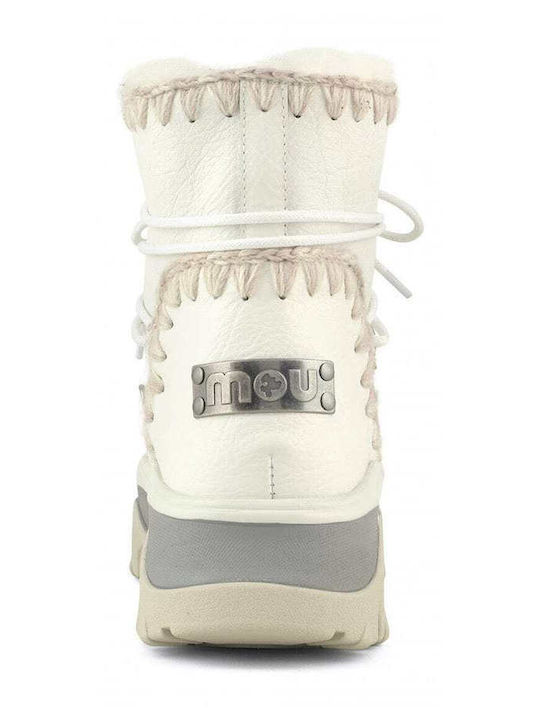 MOU Boots Chunky Sneaker Lace Up White