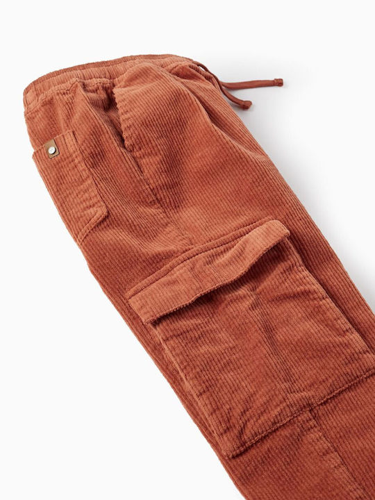 Zippy Kids Corduroy Cargo Trousers Cinnamon