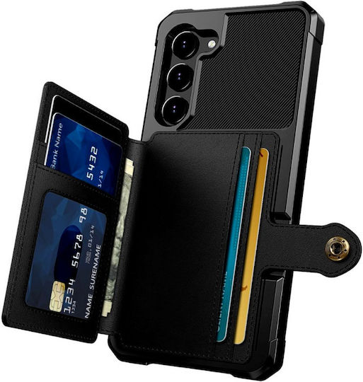 HappyCase Wallet Σιλικόνης 0.5mm Μαύρο (Galaxy S23)