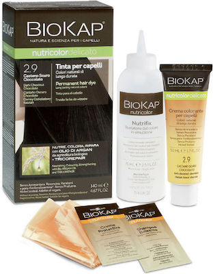 Biosline Biokap Nutricolor Delicato Set Haarfarbe kein Ammoniak 4.00 Brown 140ml