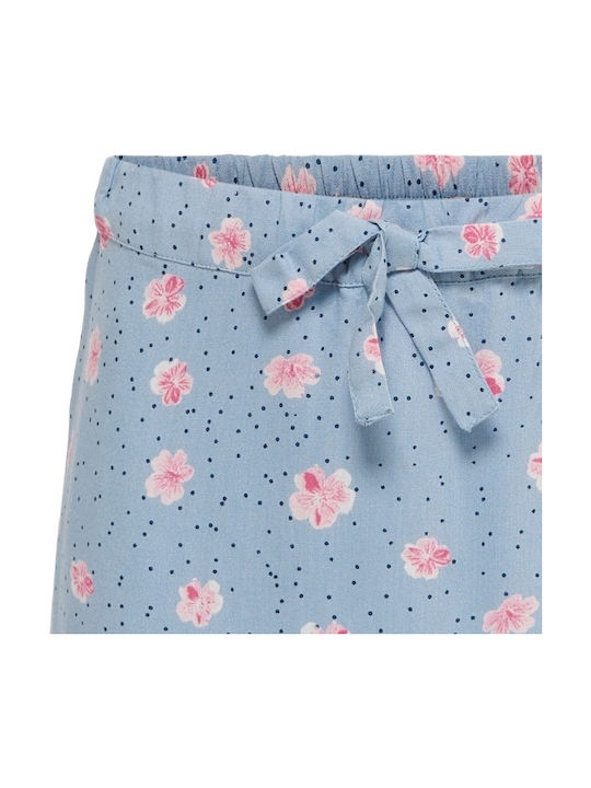 Kids' Skirt Floral Light Blue