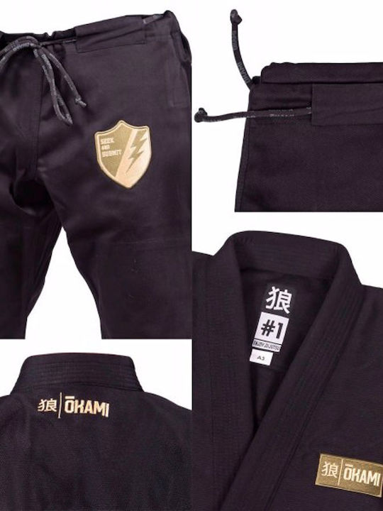 Okami Gi Men's Brazilian Jiu Jitsu Uniform Black