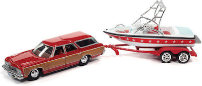 Johnny Lightning Αυτοκινητάκι 1973 Chevrolet Caprice Wagon Red Woody/ Red & White