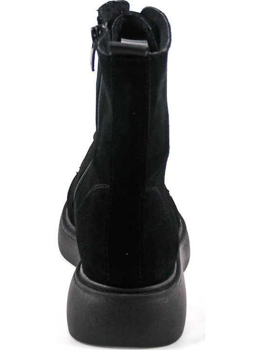 Leather Women's Ankle Boots Black