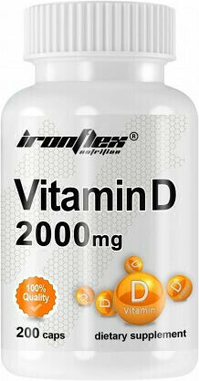 Ironflex Nutrition Vitamin D3 Vitamin for Immune System Boost & Bone Health 2000iu 200 tabs