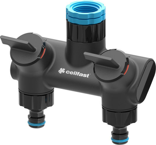 Cellfast 53-220 Διανομέας Ποτίσματος με Διακόπτη 21mm Μαύρο