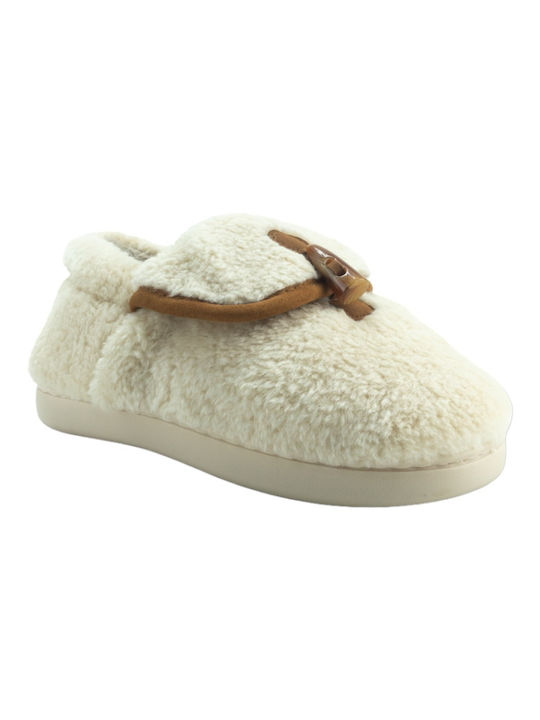 Jomix Winter Women's Slippers in Beige color