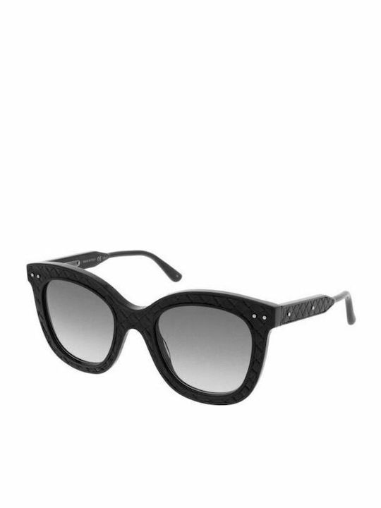 Bottega Veneta BV0035S 005 Слънчеви Очила Черни с Комбинирана Рамка