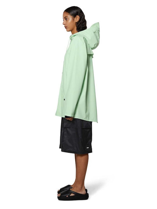 Rains Women's Short Lifestyle Jacket Waterproof for Winter Mineral - 12010