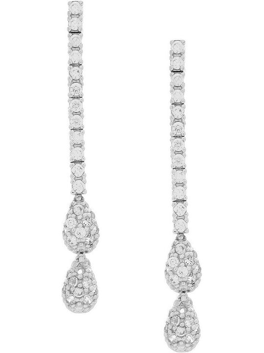 Vitopoulos Set with Necklace , Earrings & Ring from White Gold 14K with Stones
